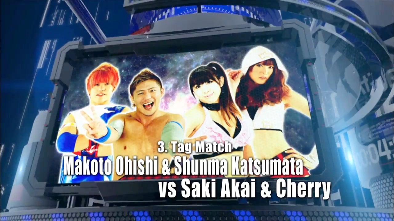 赤井沙希＆チェリー vs 大石真翔＆勝俣瞬馬